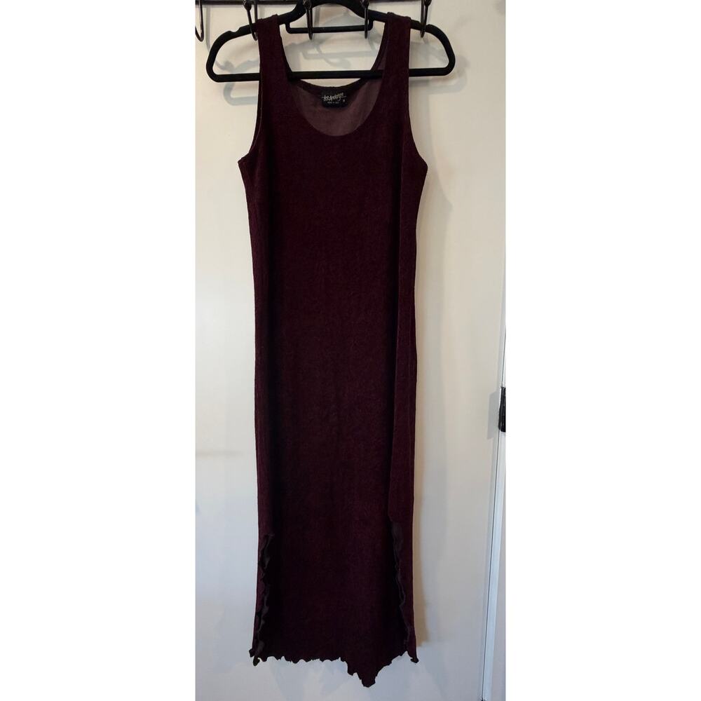Lee Andersen Velvet Maroon Maxi Dress Size Medium